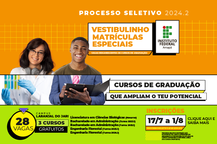 Vestibulinho do Ifap: Campus oferece 28 vagas 
